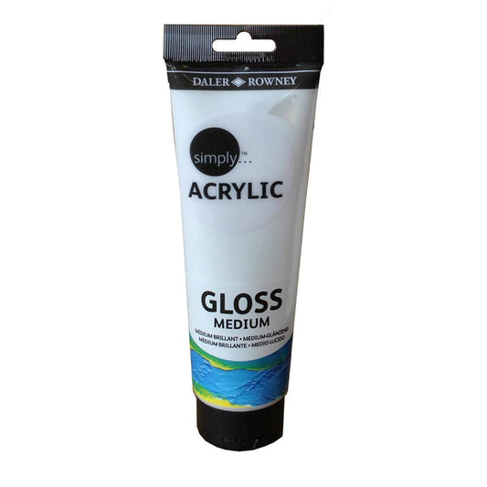 Dlaer Rowney Simply Acrylic Gloss Medium, 250ml, White, Pack Of 1