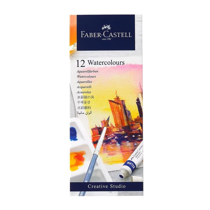 Faber-Castell 1420099 Water Colour 12 Assorted Shades in 5ml Tube