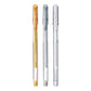 uni-ball Signo UM-100 0.7mm Gel Pen, Gold, Silver, Cream White Ink, Pack of 3