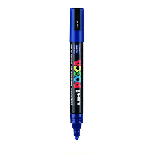 uni-ball Posca 5M 1.8-2.5 mm Bullet Shaped Markers, Blue Ink, Pack of 1