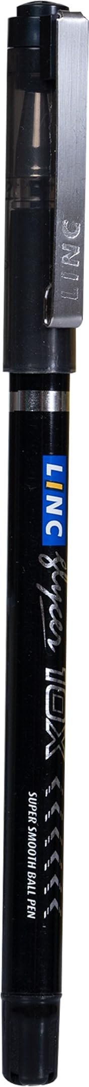 Linc Glycer 10X Ball Pen, Black Ink, Pack Of 10 Pens