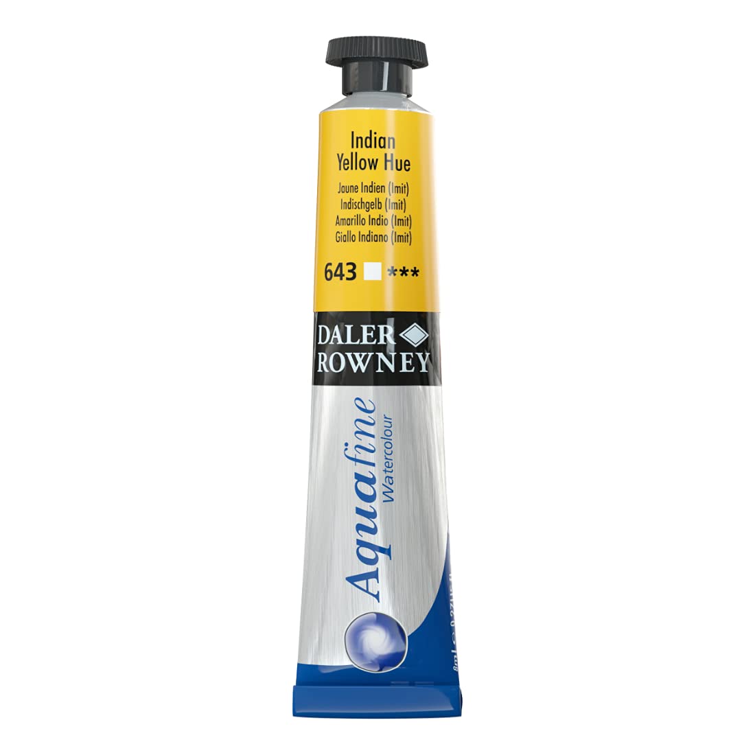 Dlaer Rowney Aquafine Watercolour Metal tube, 8ml, Indian Yellow Hue, Pack Of 1