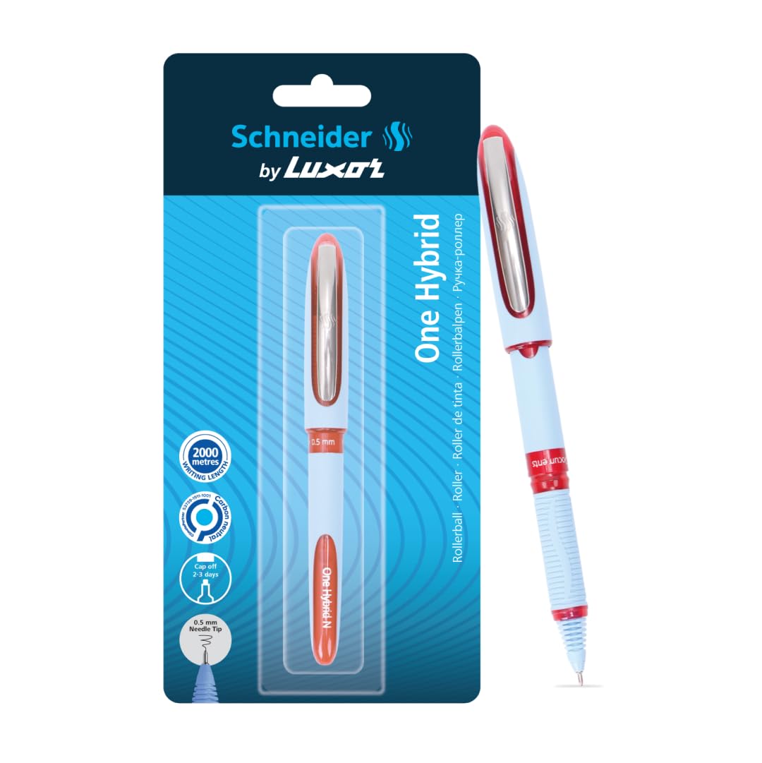 Luxor Schneider, One Hybrid Roller Ball Pen - Red