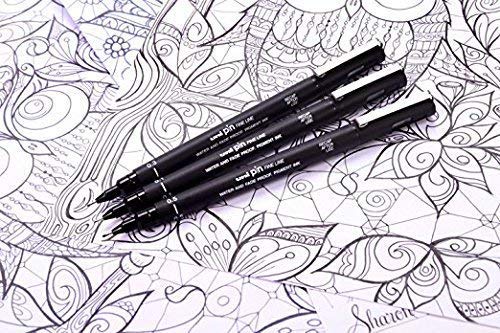 uni-ball PIN-200 0.05mm Fineliner Drawing Pen, Black Ink, Pack of 1