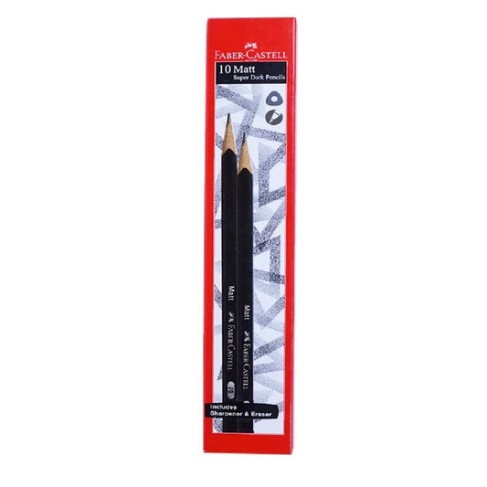 Faber-Castell 1000-04 10 Matt Pencil with Eraser