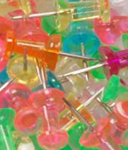 Oddy PUSH PINS TPT, PP50-9523T, 50 Pcs Pack, Transparent DAMROO SHAPE