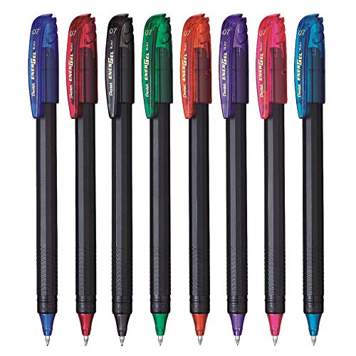 Pentel BL417 0.7 MM ENERGEL Roller Gel Pen (Multicolour, Set of 12)