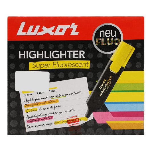 Luxor 1851 Chisel Point Highlighter, Blue, Box of 10