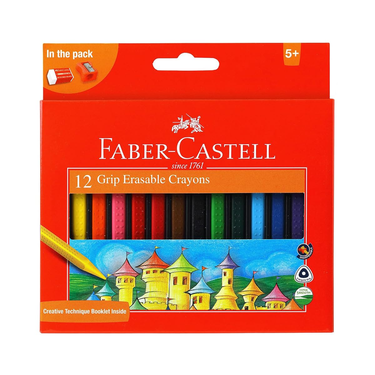 Faber Castle Erasable Crayons Grip Pack Pack of 12