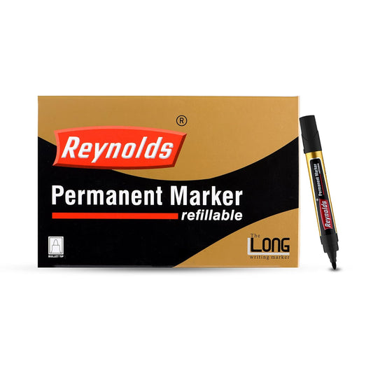 Reynolds Permanent Marker 10 CT Pen, Black Ink, Pack Of 1