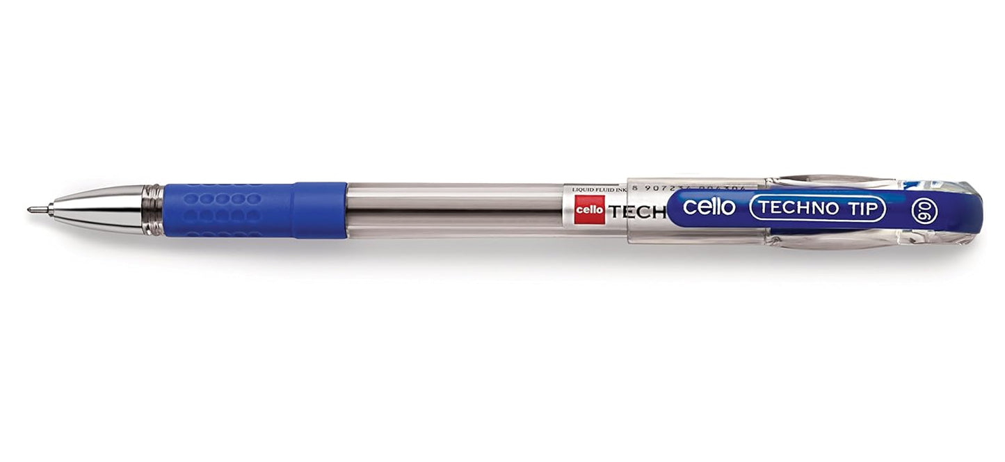 Cello 10 Pcs Techno Tip Ball Pen, Blue Ink, Pack Of 1