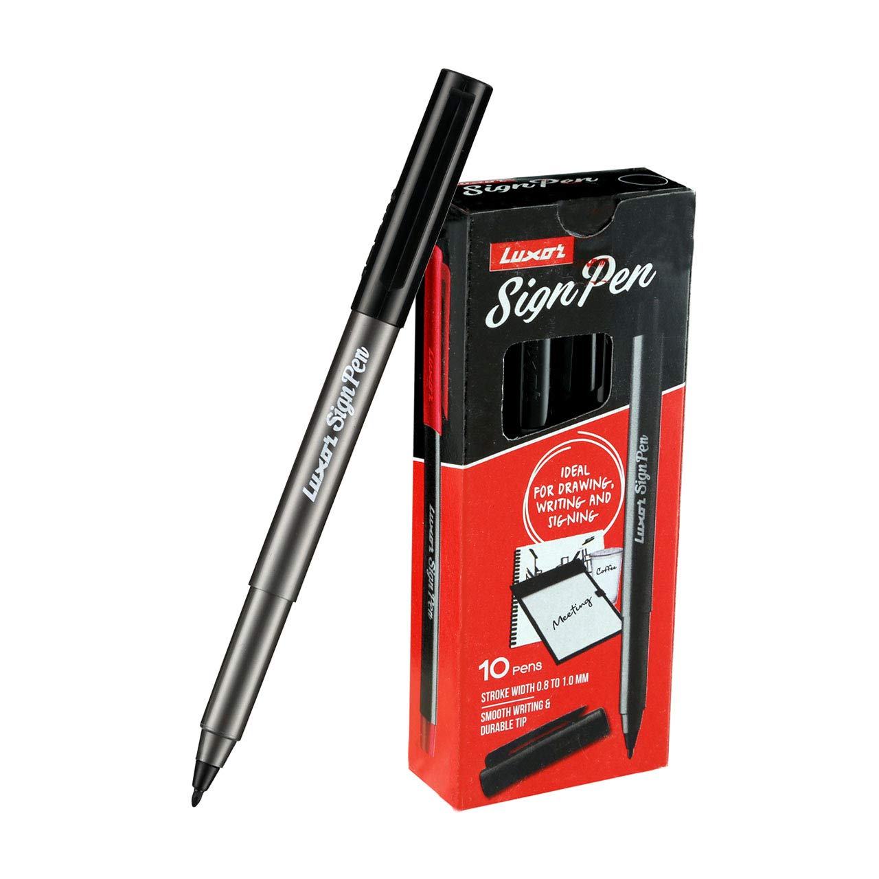 Luxor Sign Fine Pen (New) Black (10's Box) (9000027974)