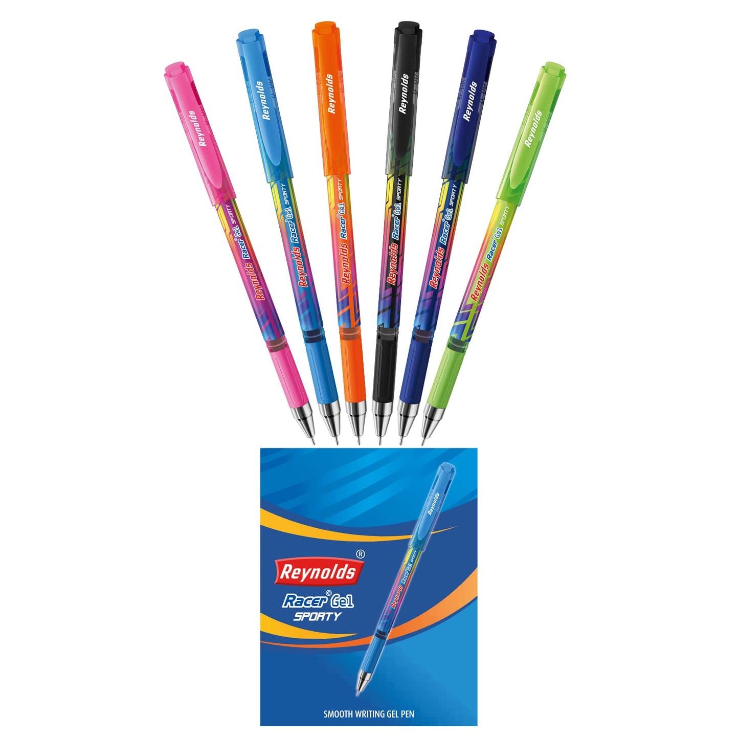 Reynolds RACER GEL SPORTY 7CT Pen, Blue Ink, Pack Of 1