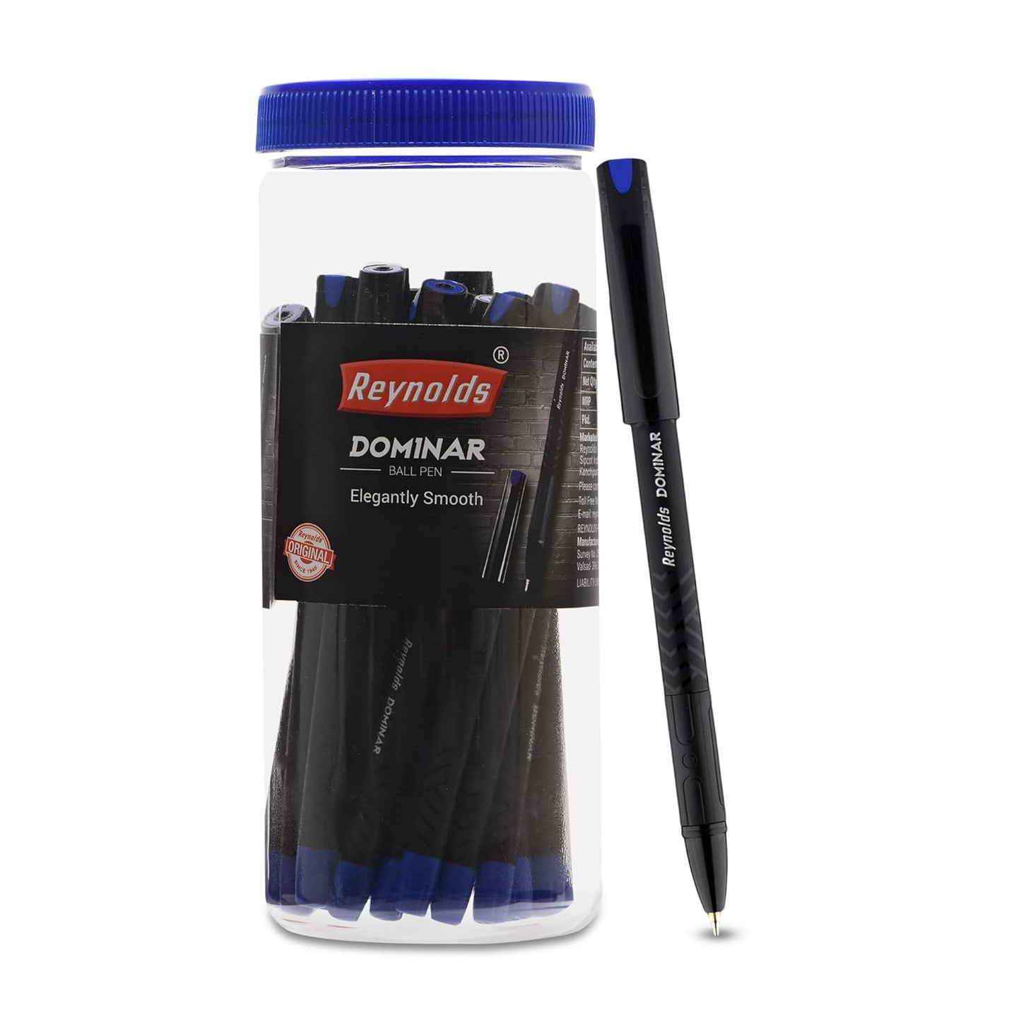 Reynolds DOMINAR BP 20 CT Pen Jar, Blue, Pack Of 1