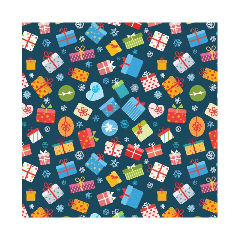 PaperPep Blue Gift Boxes Print Gift Wrapping Paper 19"X29" Pack of 10 Sheets