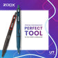 Flair Zoox U7 Roller Gel Pen, Blue Ink, Pack of 2