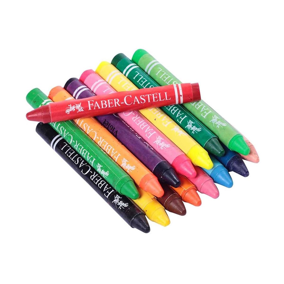 Faber-Castell Wax Crayon Regular Long 75mm, Pack of 16