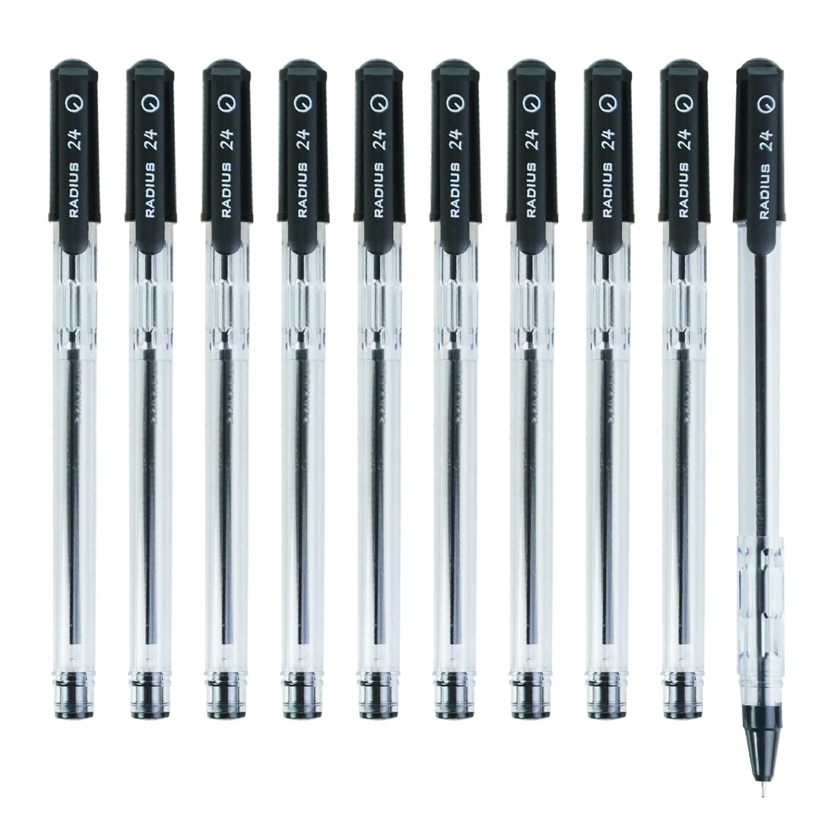 Radius 24 Ball Pen 10 Pcs, 0.7 mm, Black Ink, Pack of 1