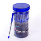 Linc Maxo Fine 0.7mm Ball Pens Jar Pack, Blue Ink, Pack of 35 Pens