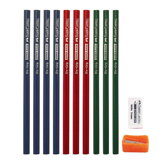 Faber-Castell 1000-01BB 10 OLE Pencil with Eraser