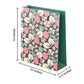 PaperPep Teal Floral & Solid Print 10"X4.75"X13.75" Gifting Paper Bag