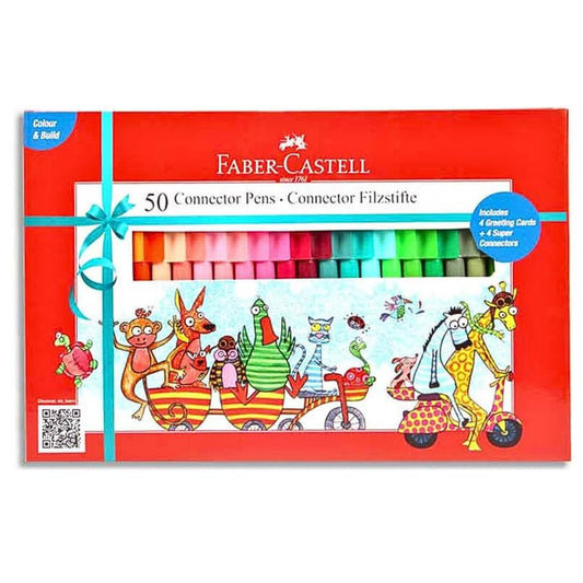 Faber-Castell Connector Pens  Assorted Pack of 50