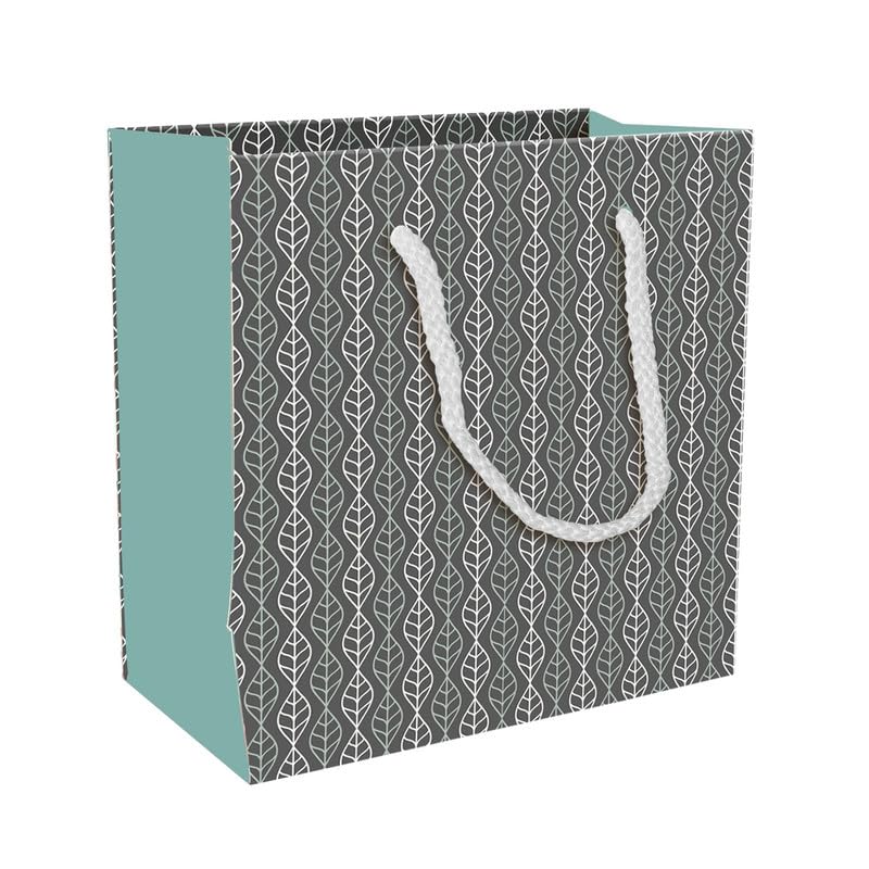 PaperPep Vertical Leaves Print 6"X3"X6" Gifting Paper Bag