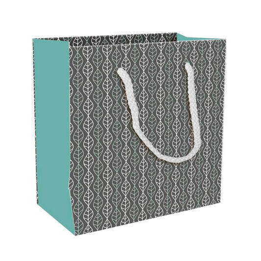 PaperPep Vertical Leaves Print 6"X3"X6" Gifting Paper Bag