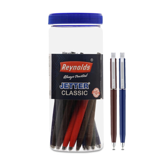 Reynolds JETTER CLASSIC 20 CT Pen Jar, Blue Ink, Pack Of 1