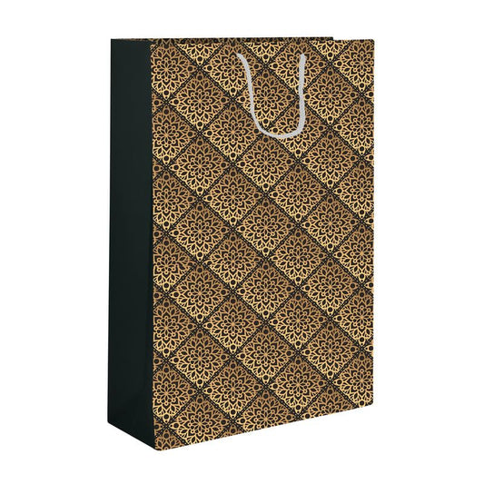 PaperPep Golden Votive Print 12.5"X4.75"X17" Gifting Paper Bag