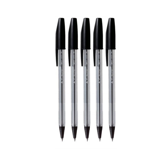 uni-ball SAR 0.7mm Ball Pen, Black Ink, Pack of 5