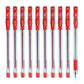 Radius i-Pen Push Cap 10 Pcs Ball Point Pen, 0.7 mm, Red Ink, Pack of 1