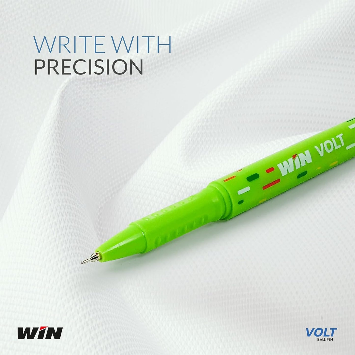 Win Volt Ball Pen, 10 Pcs Card Pack, Blue Ink