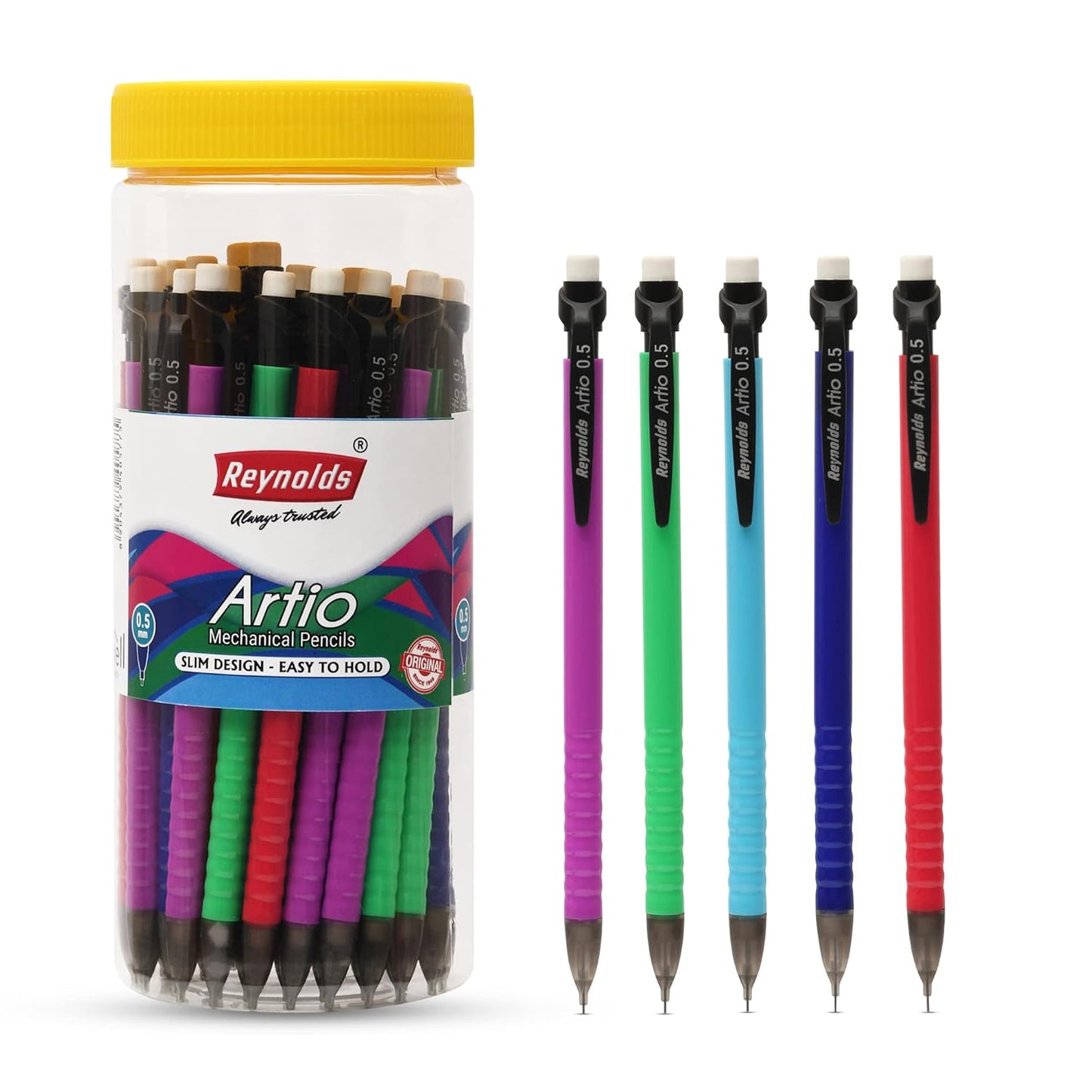 Reynolds 0.5mm ARTIO Mechanical Pencil 30 CT Jar, Multicolour, Pack Of 1