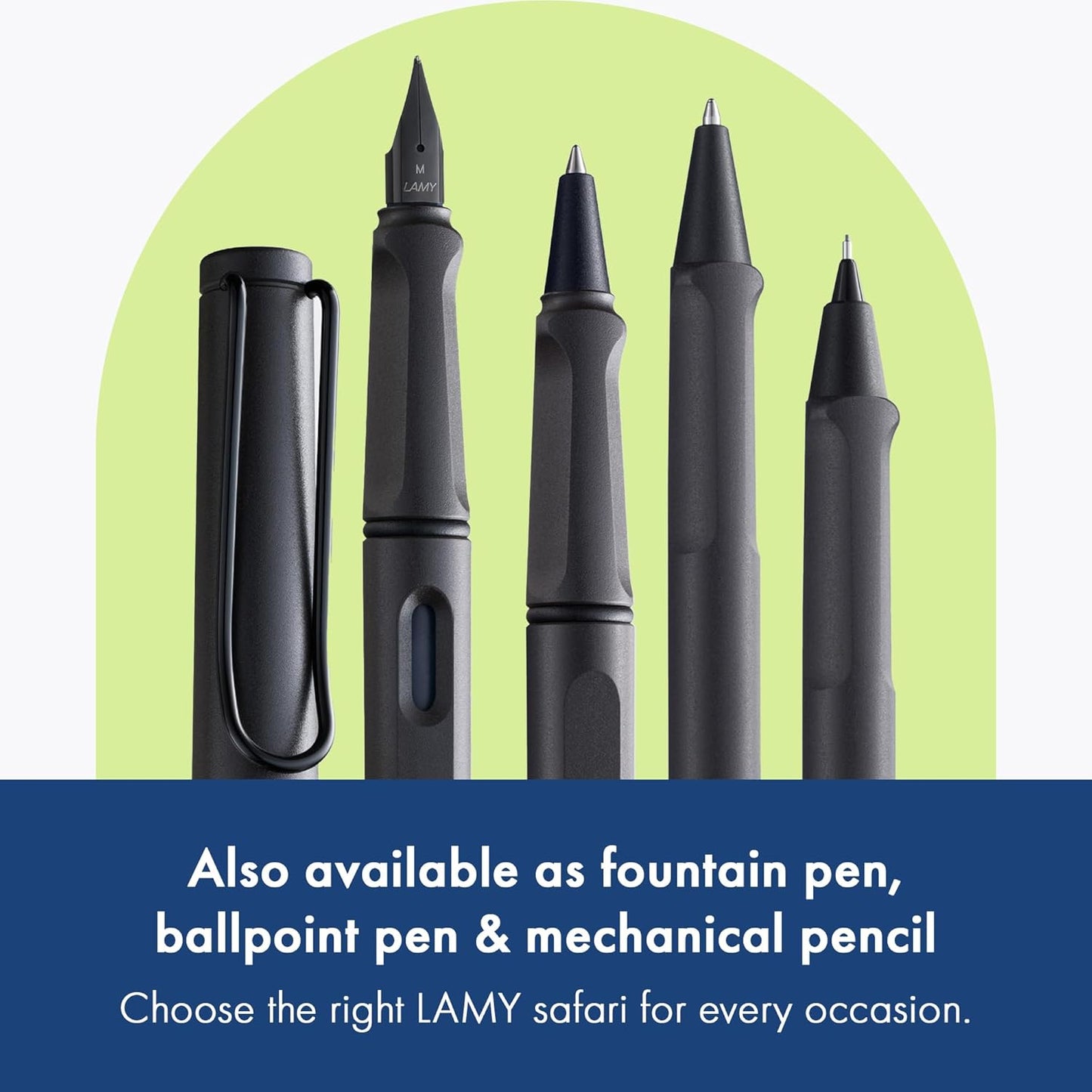 LAMY 4026749 Safari Umbra Body Medium Tip Blue Ink Roller Ball Pen