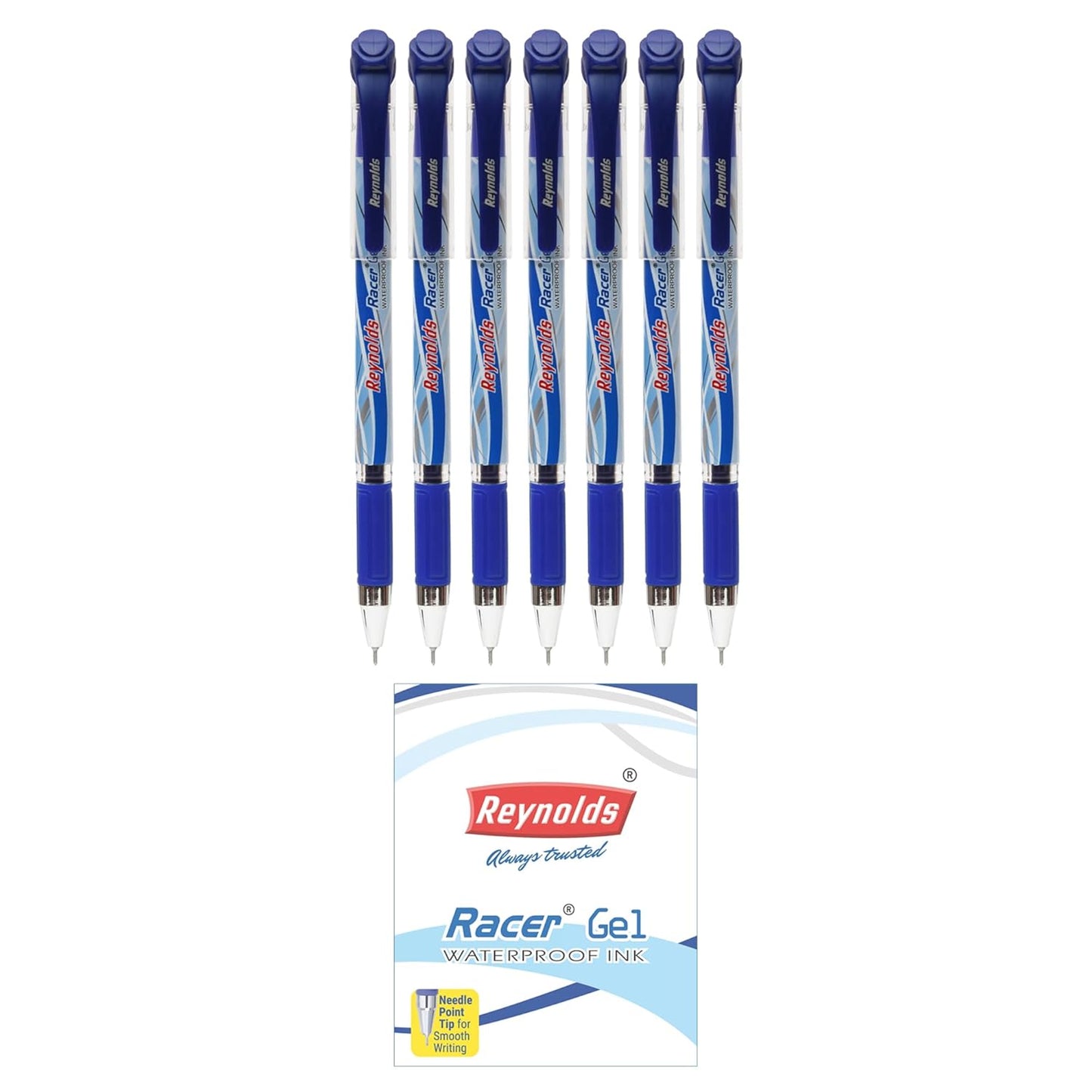 Reynolds RACER GEL 7 CT Pen, Blue Ink, Pack of 1