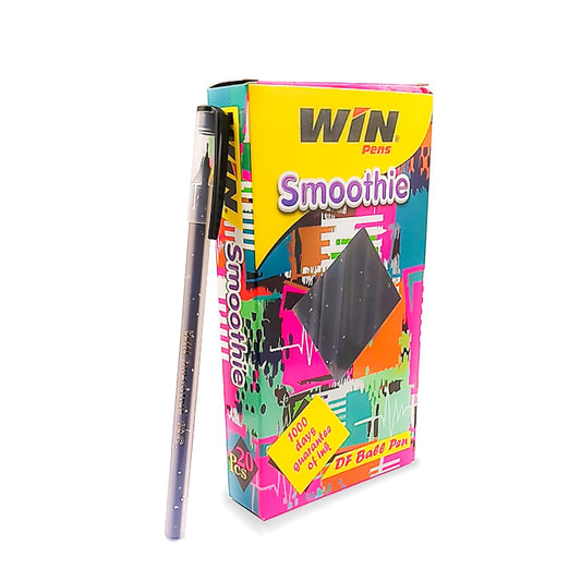 Win DF Smoothie Ball Pen, 0.7mm, Blue Ink, Pack of 20