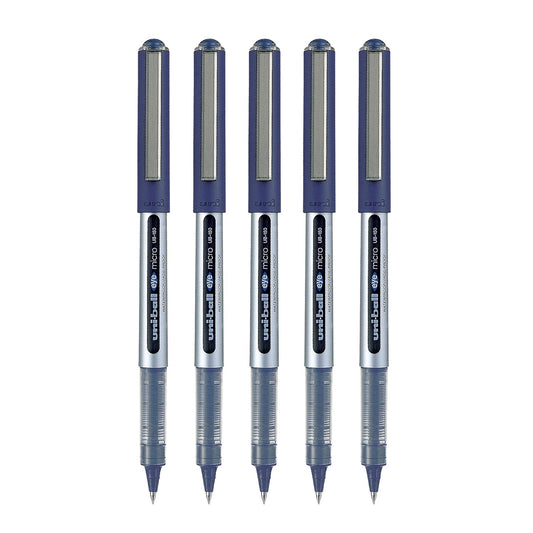 uni-ball Eye UB150 0.5mm Roller Ball Pen, Blue Ink, Pack of 5