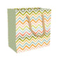 PaperPep Multicolor Zig Zag Lines Print 6X6X3 Gifting Paper Bag