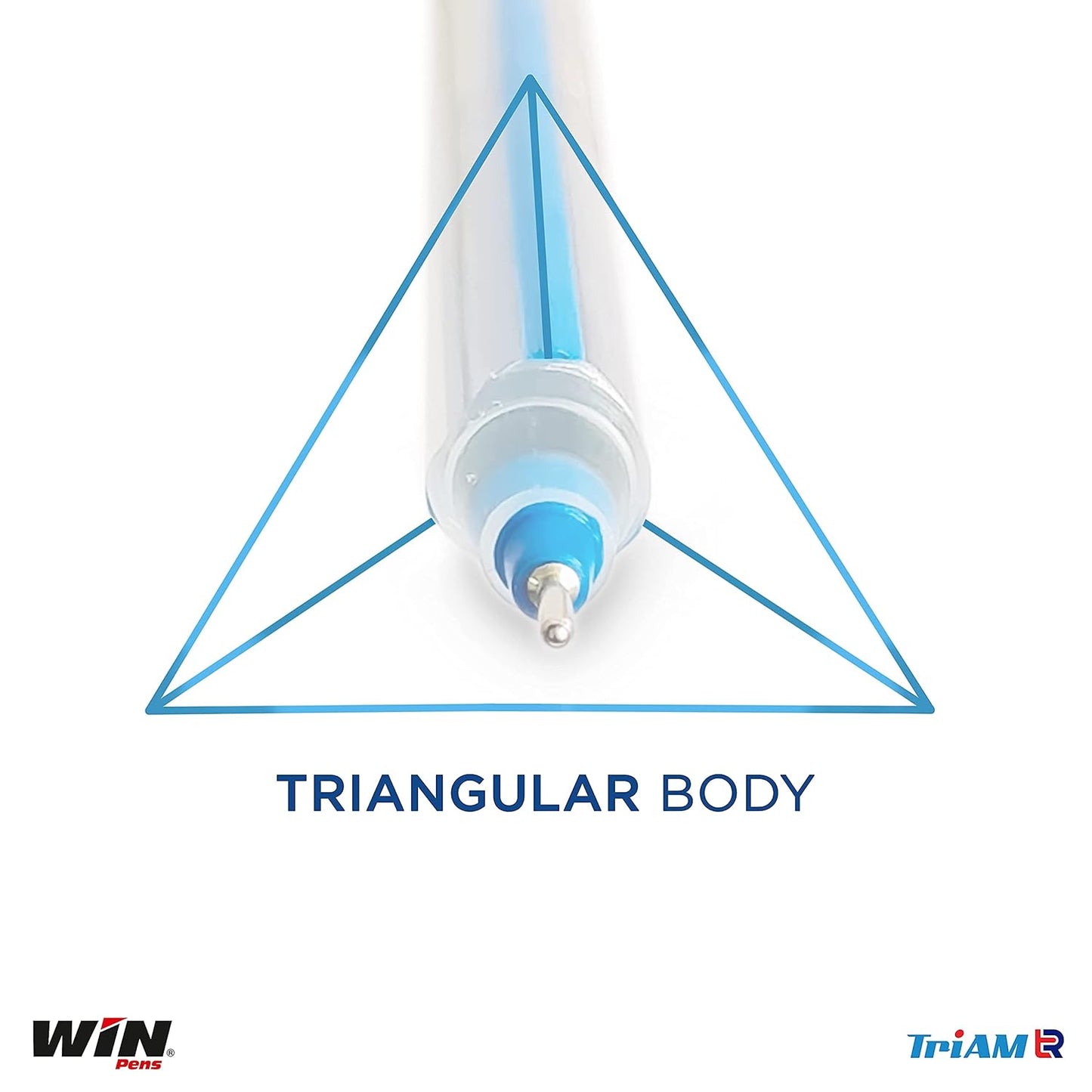 Win DF Triam TR Ball Pen, 0.7mm, Blue Ink, Pack of 20