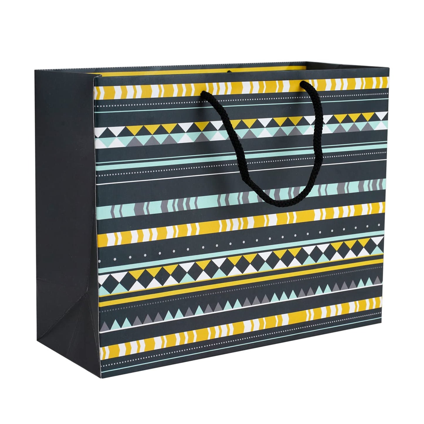 PaperPep Dark Blue Lines Print 10"X4"X8" Gifting Paper Bag