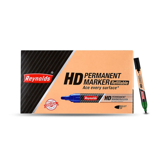 Reynolds HD Permanent Marker 10CT Pen, Green Ink, Pack Of 1