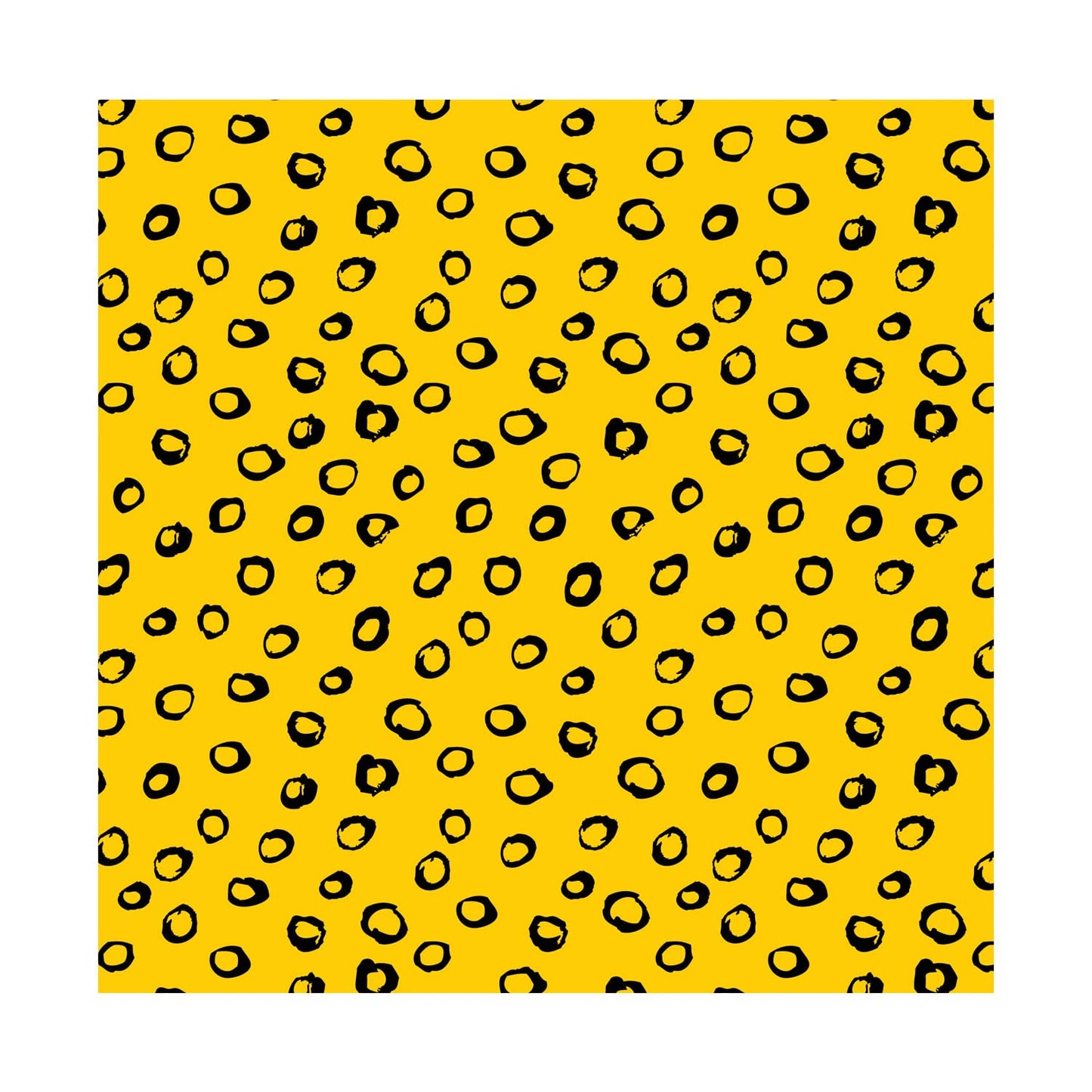 PaperPep Yellow Black Round Spots Print 19"X29" Gift Wrapping Paper, Pack of 5