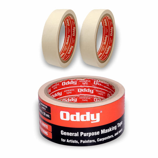 Oddy Masking Tape - (MT-24-20) - 24mm (1") x 20 Mtrs Roll x 6 pcs