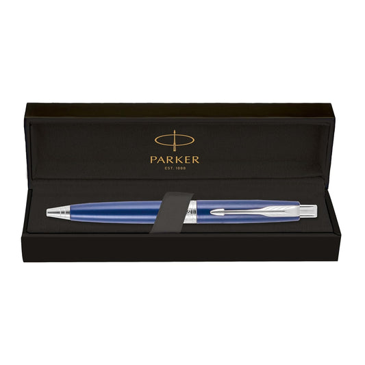 Parker Aster Matte Chrome Trim Ball Pen, Blue Ink