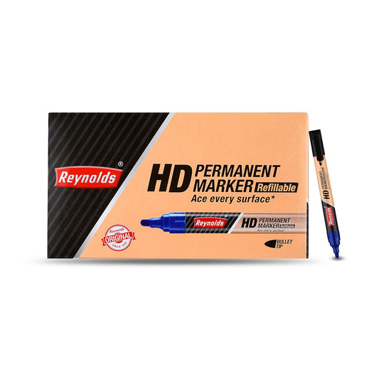 Reynolds HD Permanent Marker 10CT Pen, Blue Ink, Pack Of 1