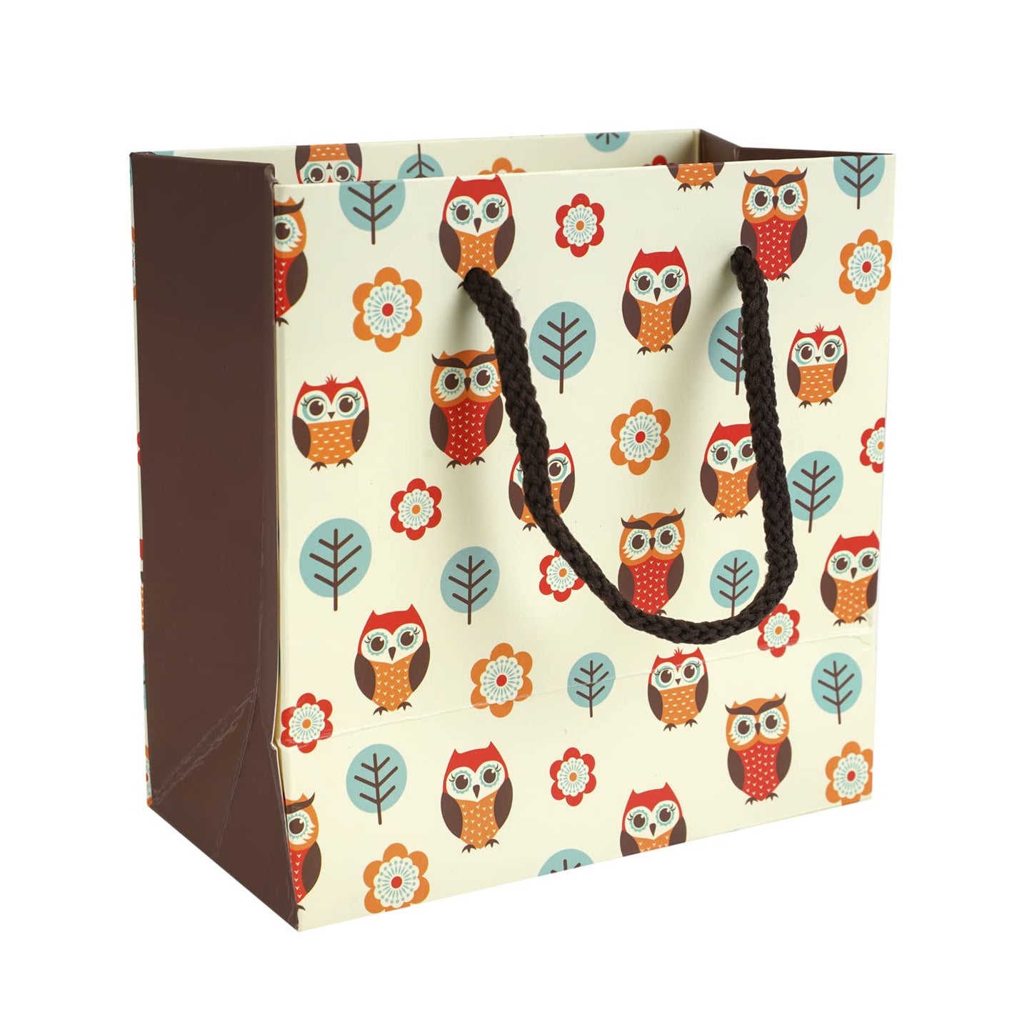 PaperPep Yellow Owl Print 6"X3"X6" Gifting Paper Bag