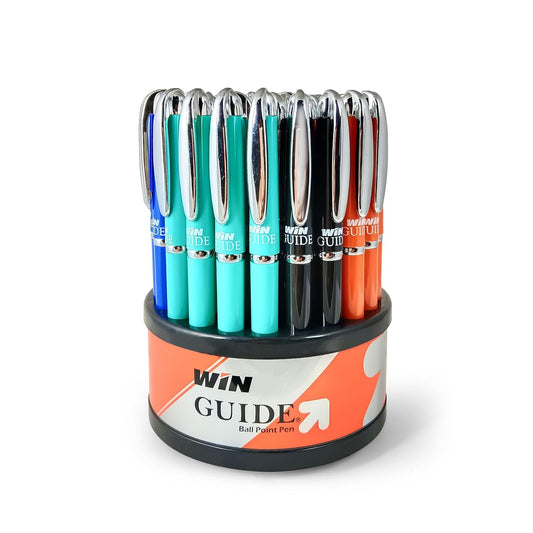 Win Guide Ball Pen, 0.6mm, 50 Pcs Tumbler (45 Blue Ink, 5 Black Ink)