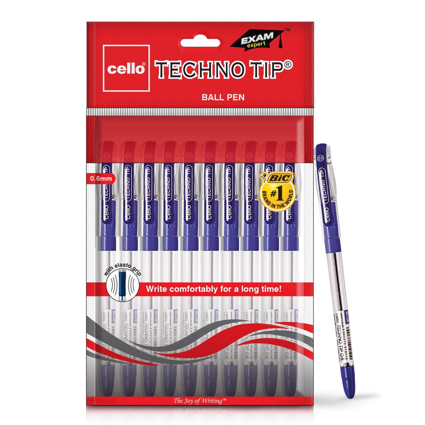 Cello 10 Pcs Techno Tip Ball Pen, Blue Ink, Pack Of 1