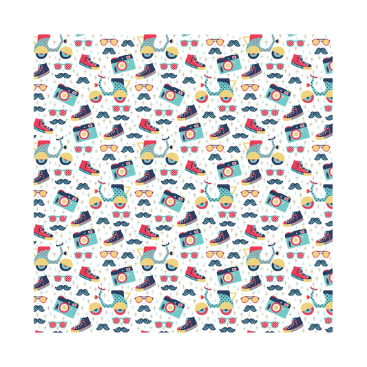 PaperPep White Multiple Object Print 19"X29" Gift Wrapping Paper, Pack of 5